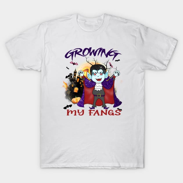 Growing My Fangs T-Shirt by MZeeDesigns